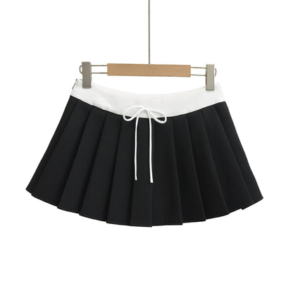 High waisted A-line short skirt pleated skirt tennis skirt