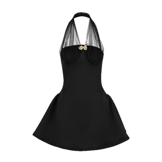 Women's Backless Halter Dress