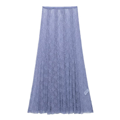 Lace camisole top+lace long skirt set for women