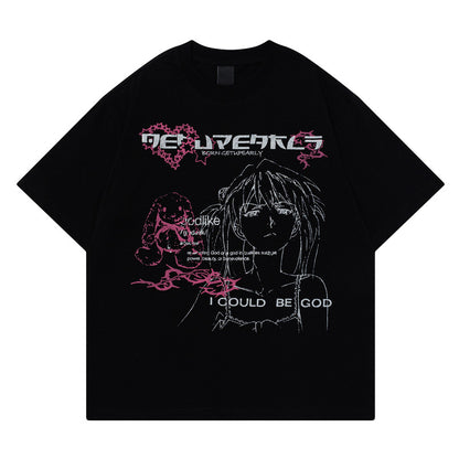 Short Sleeve T-Shirt Loose Fit  Anime Loose Version