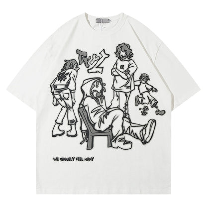 Men's Casual Streetwear Couple Short Sleeve T-Shirt