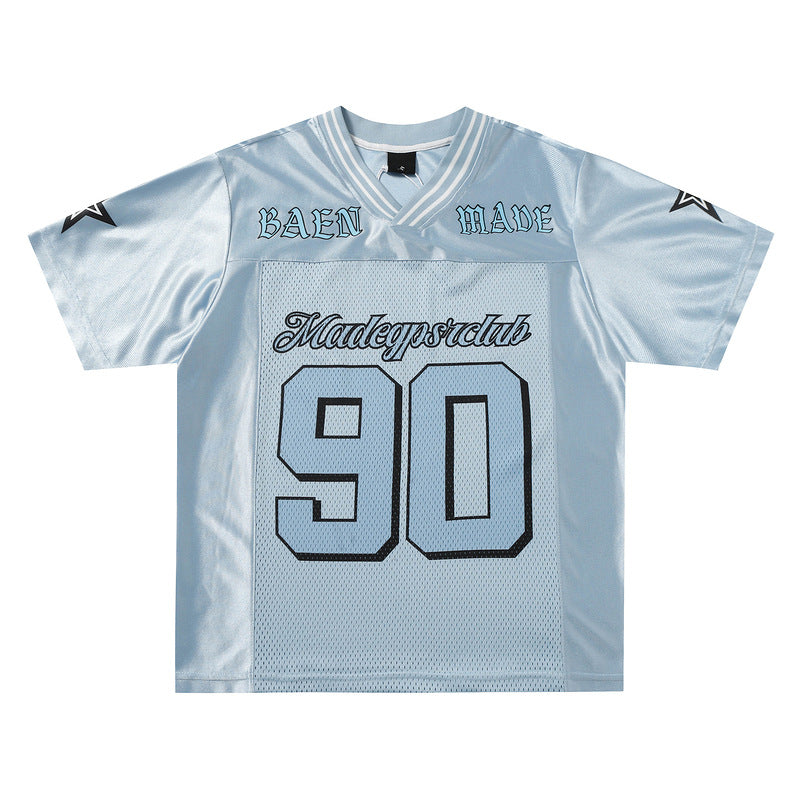 Letter Print Short Sleeve Casual Sports Summer Half Sleeve T-shirt