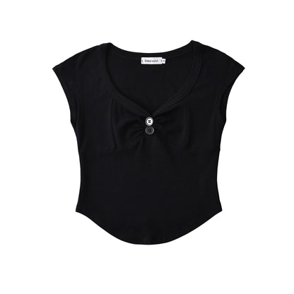 Slim Fit V-Neck Short Sleeve Crew Neck T-Shirt