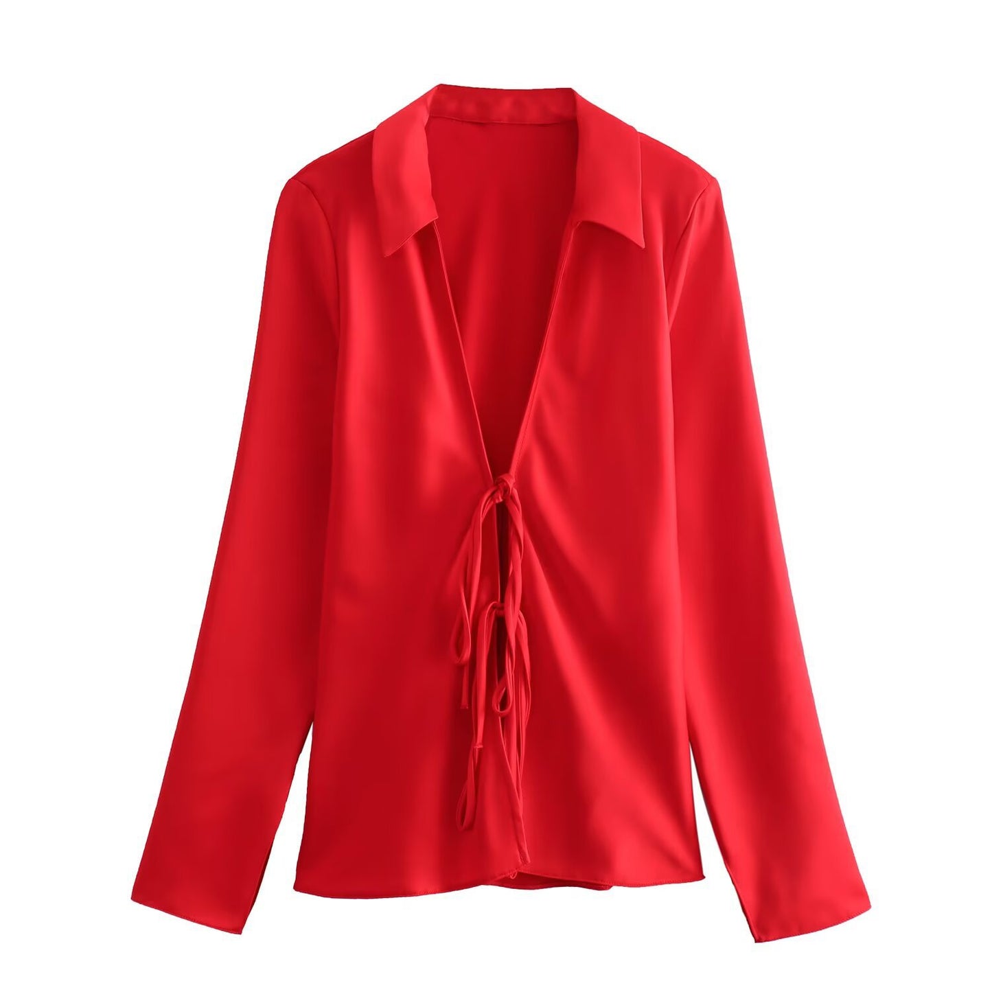 Women's Fashion Casual Bow Decorated Shirt