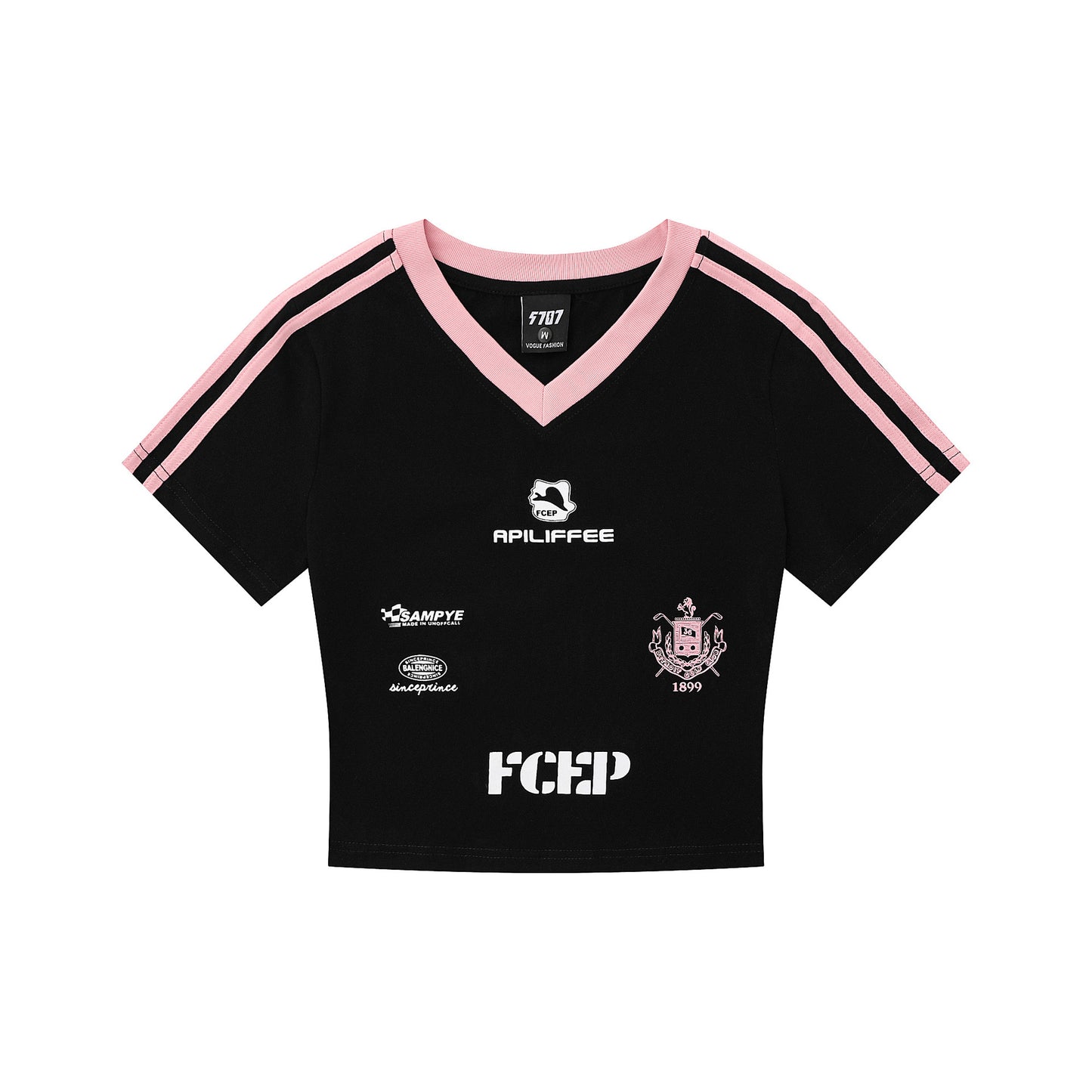 Short Sleeve T-Shirt Block Letter  Loose Regular Shoulder