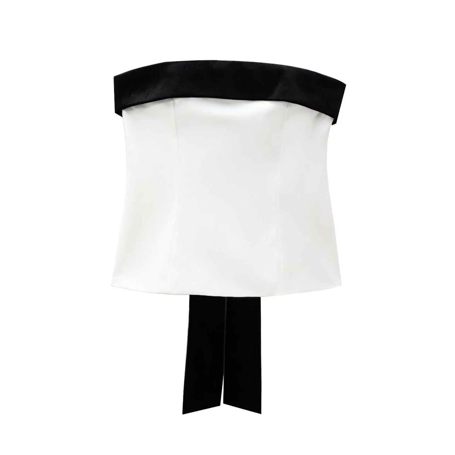 Women's Clothing INS Internet Celebrity Design Sense Personality Bow Decorative Tube Top