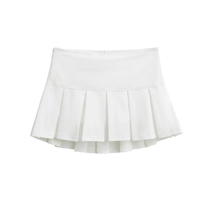 Pleated short skirt and half skirt