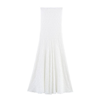 Asymmetric Lace Top + Skirt Set for Women
