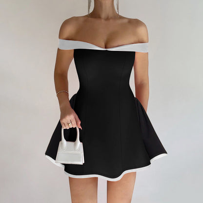 Women's Strapless Unique Evening Dress Slim Fitted Pencil Dress