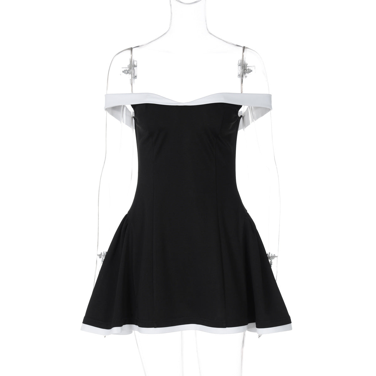 Women's Strapless Unique Evening Dress Slim Fitted Pencil Dress