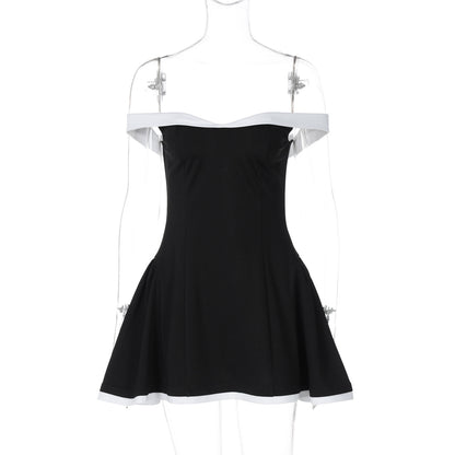 Women's Strapless Unique Evening Dress Slim Fitted Pencil Dress