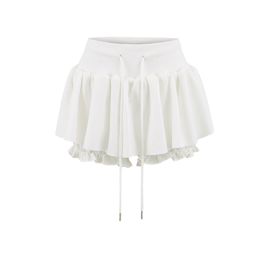 Ballet Design Knitted Low Waist Skirt