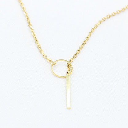 Minimalist Gold Color Silver Circle Choker Necklace Simple Infinity Cross Necklace Women Jewelry