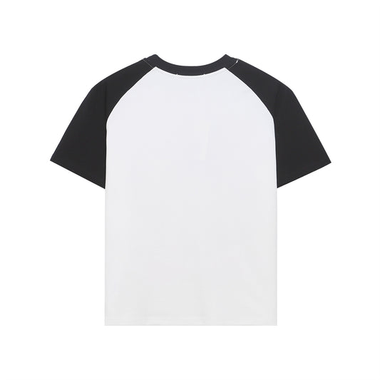 Retro Cat Print Raglan Short Sleeve T-Shirt Women's Slim Design Sense Unique Short Length Spicy Girl Top