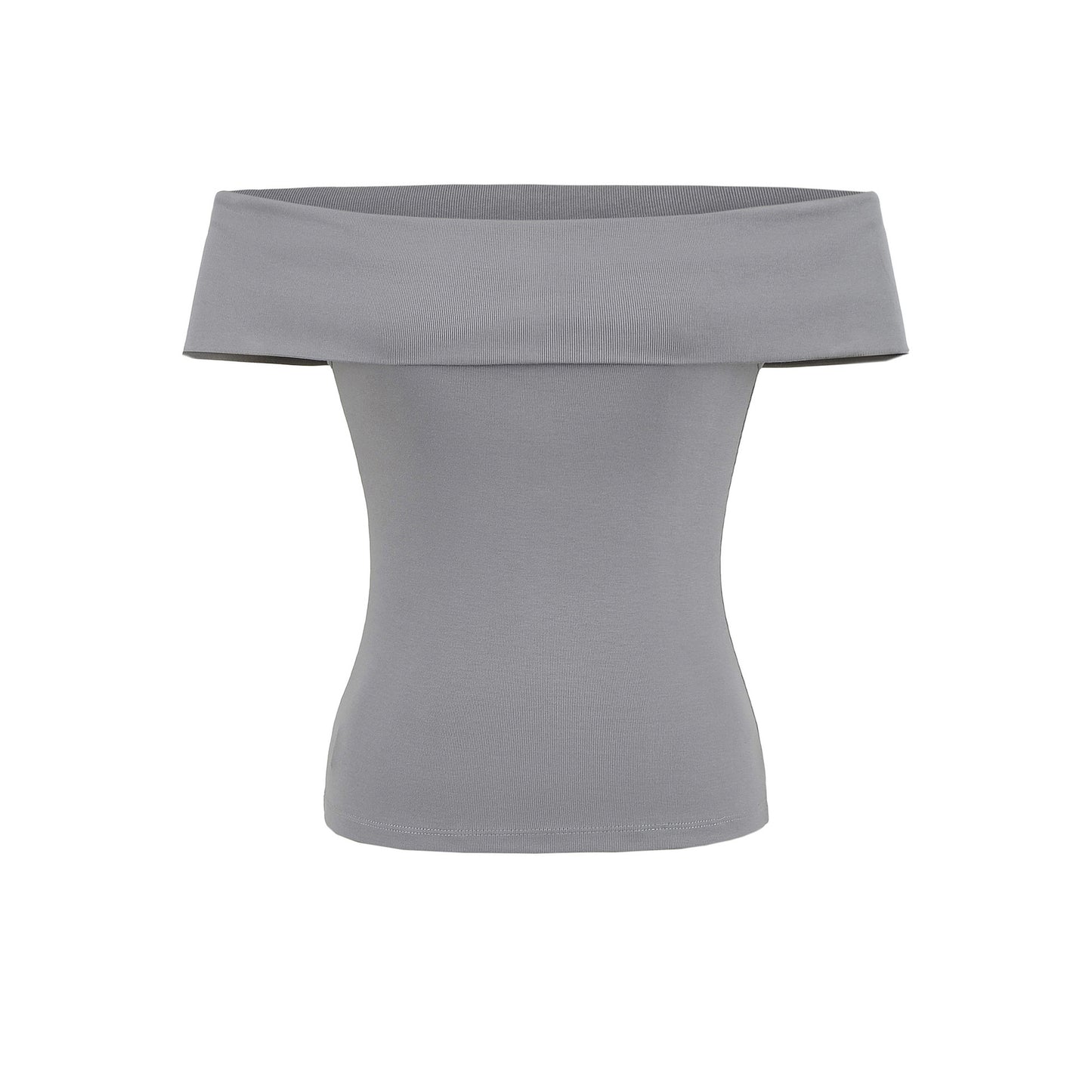 Slim One-Shoulder Plain Crop Top T-Shirt