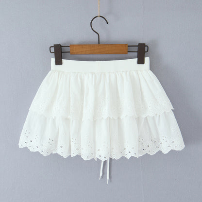 Lace lace fluffy skirt
