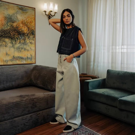 Women's Fashion Versatile Denim Top