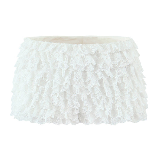 Bow lace lace skirt shorts for women