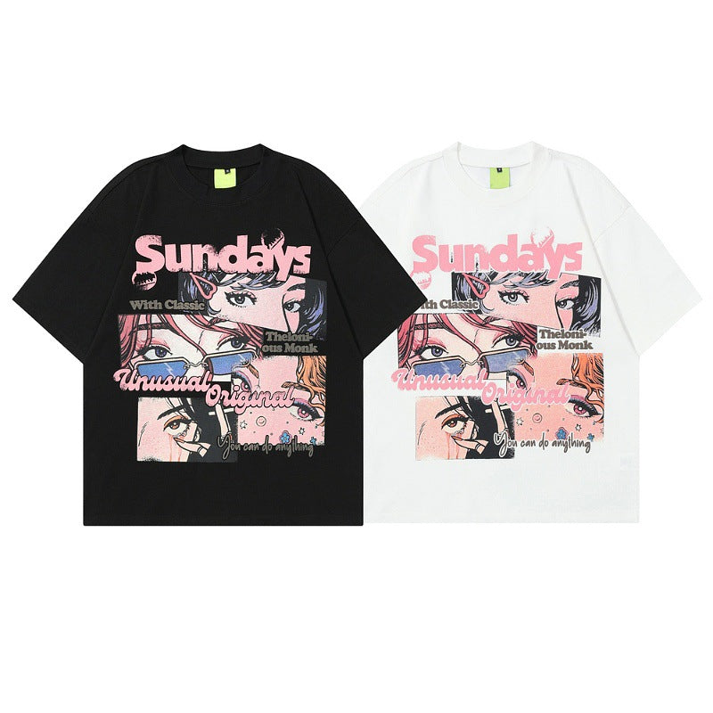 Short Sleeve T-Shirt for Men and Women Loose Heavy Cotton