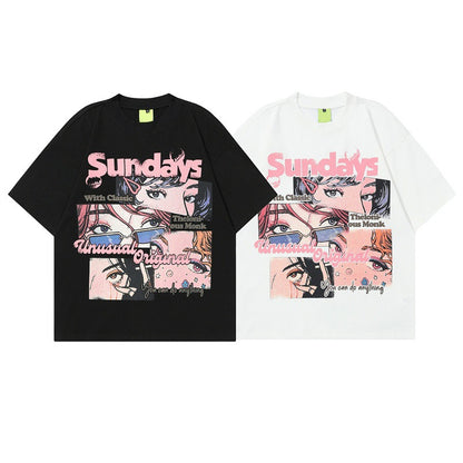 Short Sleeve T-Shirt for Men and Women Loose Heavy Cotton