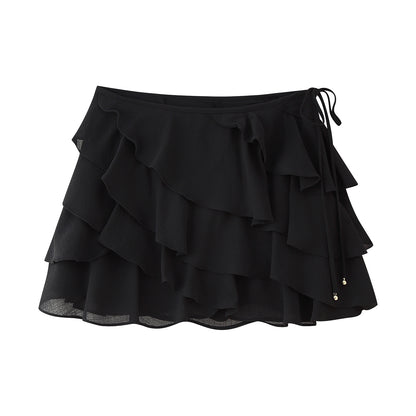 Women's Layered Decorative Shirt + Skirt Set