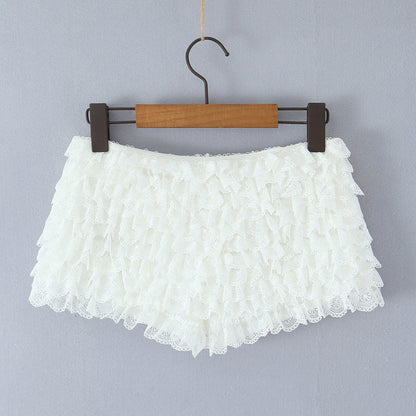 Bow lace lace skirt shorts for women