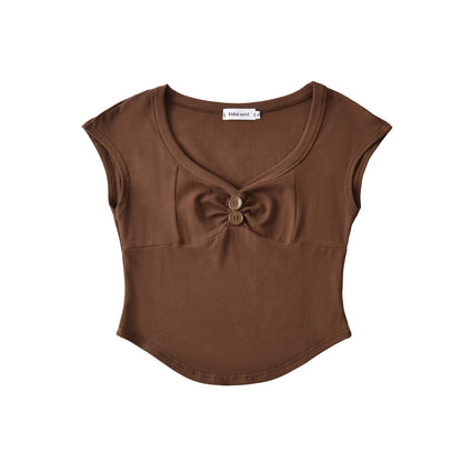 Slim Fit V-Neck Short Sleeve Crew Neck T-Shirt