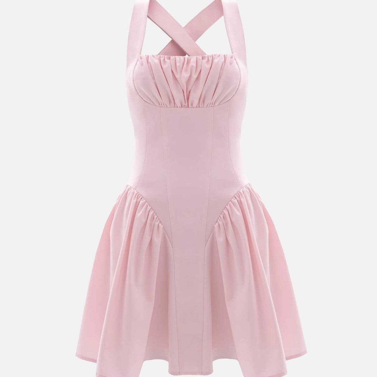 Women's Backless Pure Desire Wind Solid Color Princess Dress