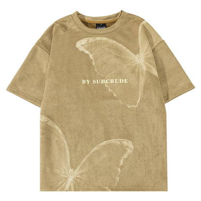 Men's Letter Print Oversize  Unique Couple Short Sleeve T-Shirt