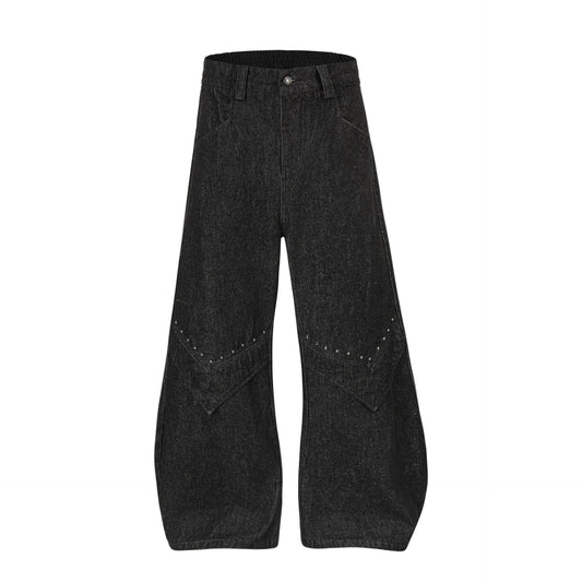 Bent knife denim straight tube slightly flared Vibe pants