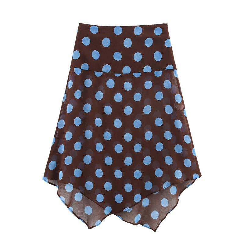 Sexy Polka Dot Halter Top and Skirt Set for Women Style Fashion