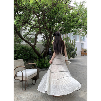 Real Lace Splicing Jacquard Strapless Fitted Sleeveless Innerwear + Extra Large Cake Tulle Skirt