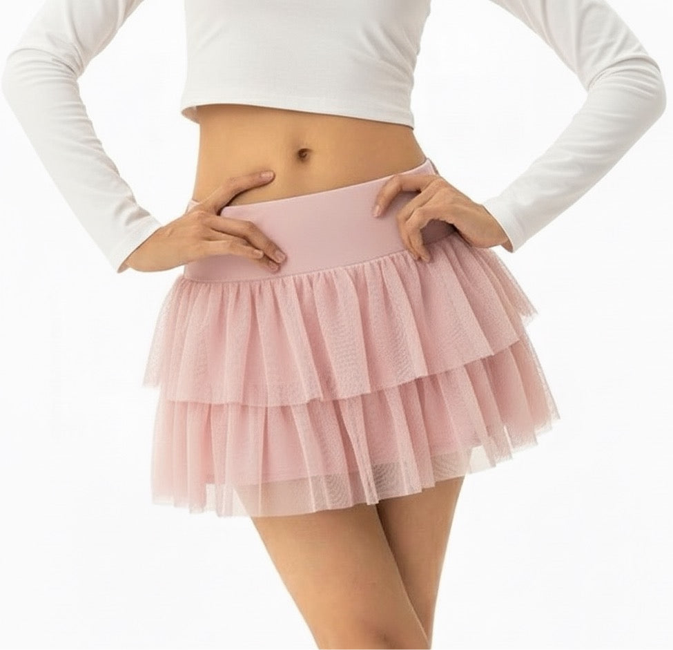 Wear safety pants to prevent exposure, cake skirt, and half skirt