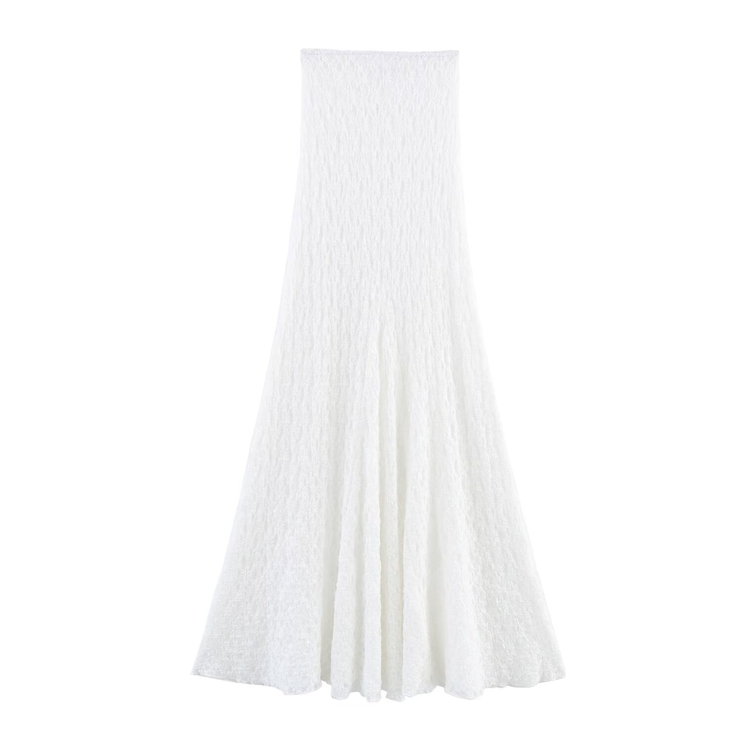 Asymmetric Lace Top + Skirt Set for Women