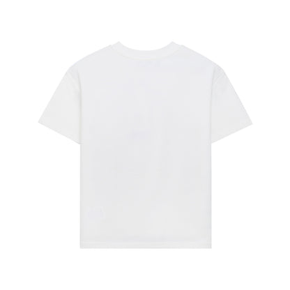 Retro Cartoon Print Short Sleeve T-Shirt Women's Regular Shoulder Slim Fit Unique Design Short Crop Top
