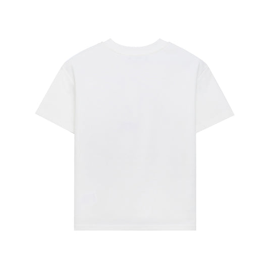 Retro Cartoon Print Short Sleeve T-Shirt Women's Regular Shoulder Slim Fit Unique Design Short Crop Top