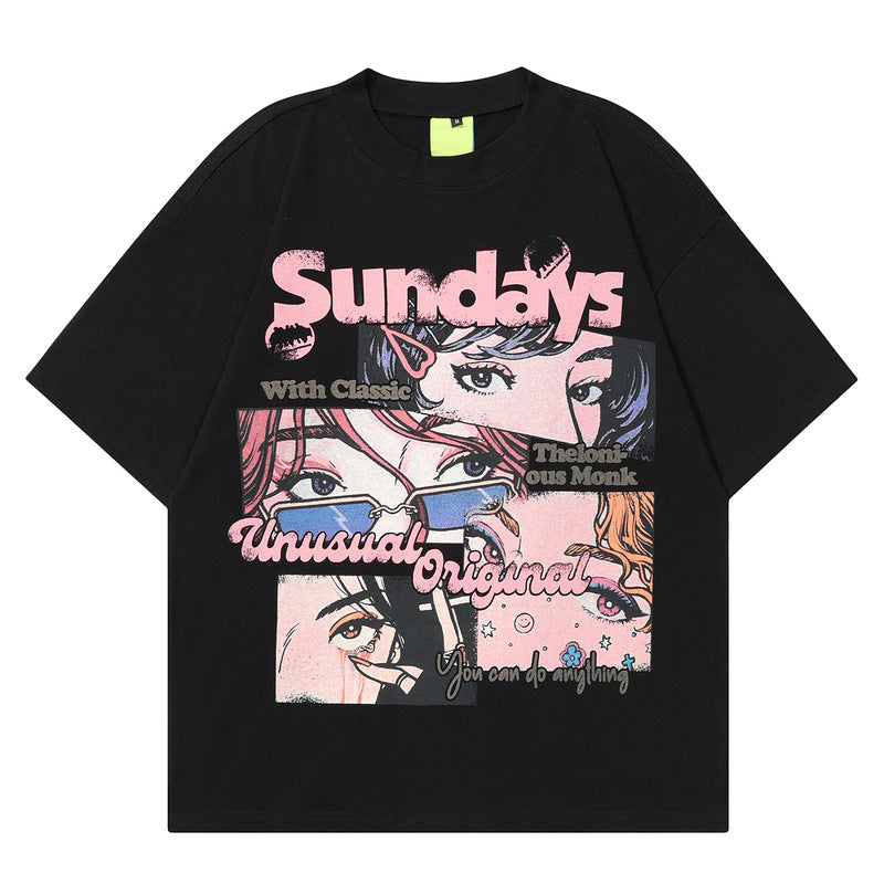 Short Sleeve T-Shirt for Men and Women Loose Heavy Cotton