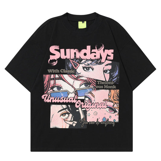 Short Sleeve T-Shirt for Men and Women Loose Heavy Cotton