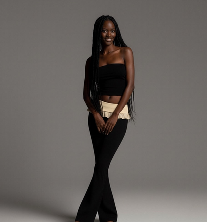 Flared Hem Leaflet Pants