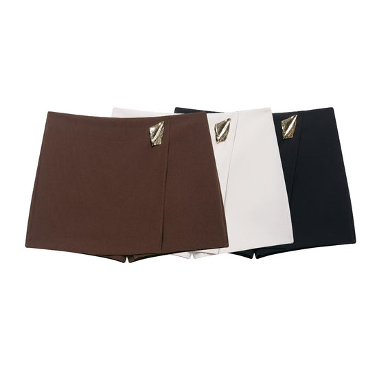 Asymmetric skirt pants casual shorts