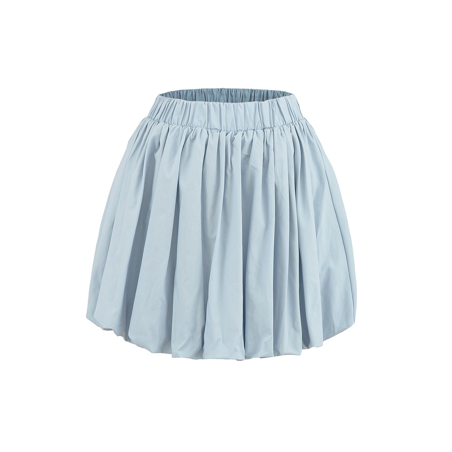 Folded midi skirt lantern skirt