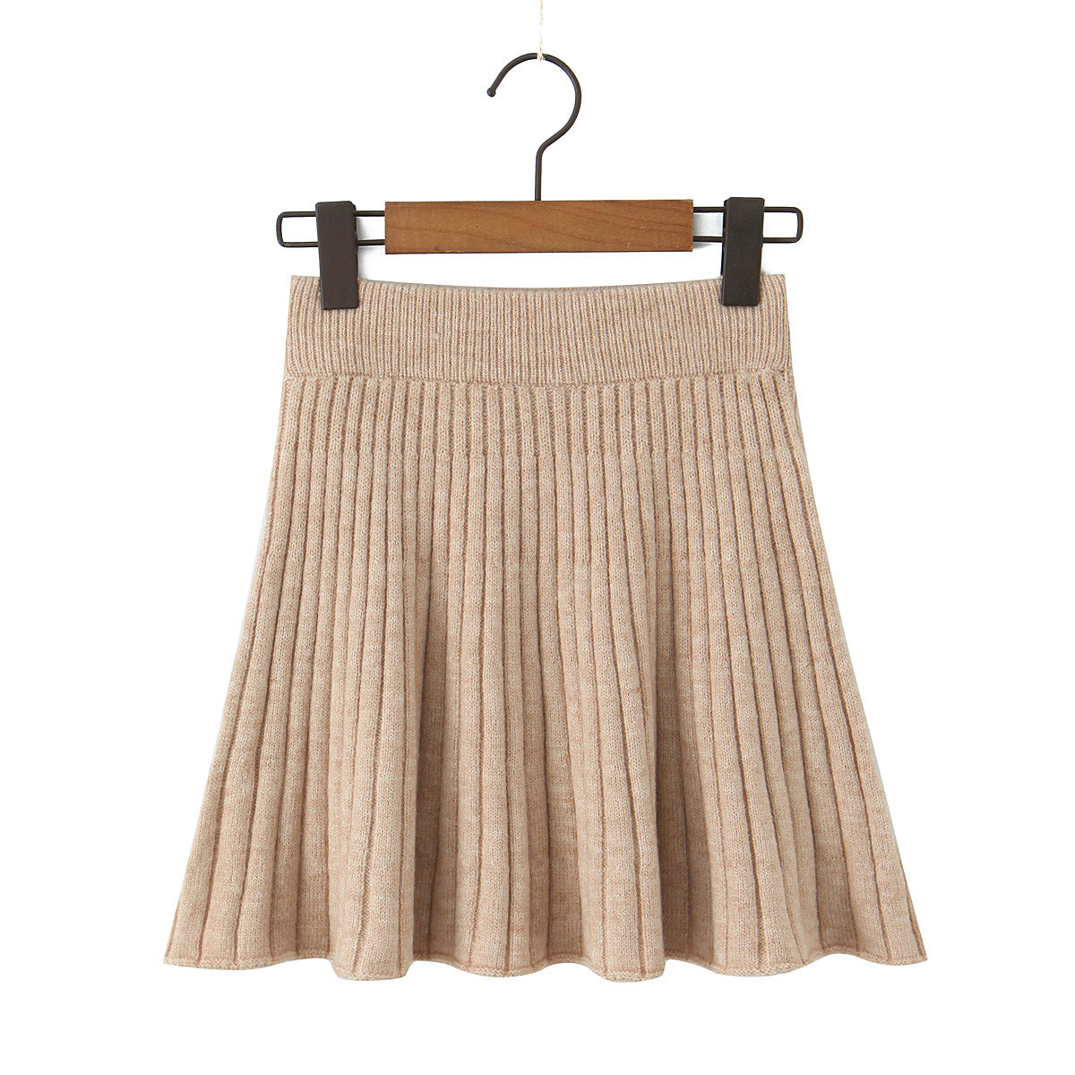 Elastic Waist A-Line Skirt Short Skirt
