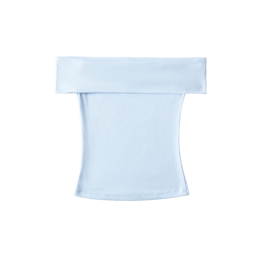 Slim One-Shoulder Plain Crop Top T-Shirt
