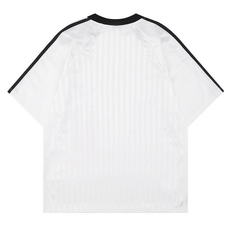 Short Sleeve T-Shirt  Round Neck Contrast  Creative Print