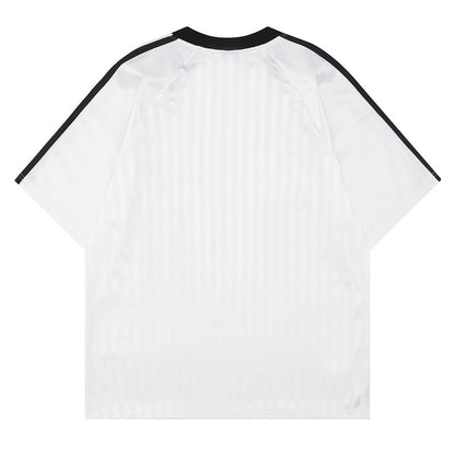 Short Sleeve T-Shirt  Round Neck Contrast  Creative Print
