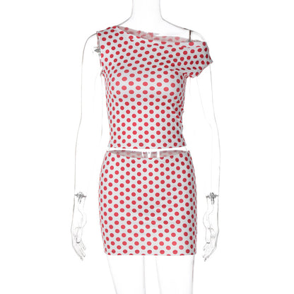 Women's Print Unique Long Sleeve Top and Pencil Skirt Set
