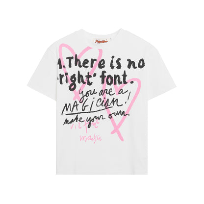Heart Letter Print Short Sleeve T-Shirt Women's Regular Shoulder Slim Fit Cropped Spicy Girl Top INS