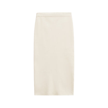 Women's Round Neck Belted Knit Top + Skirt Set