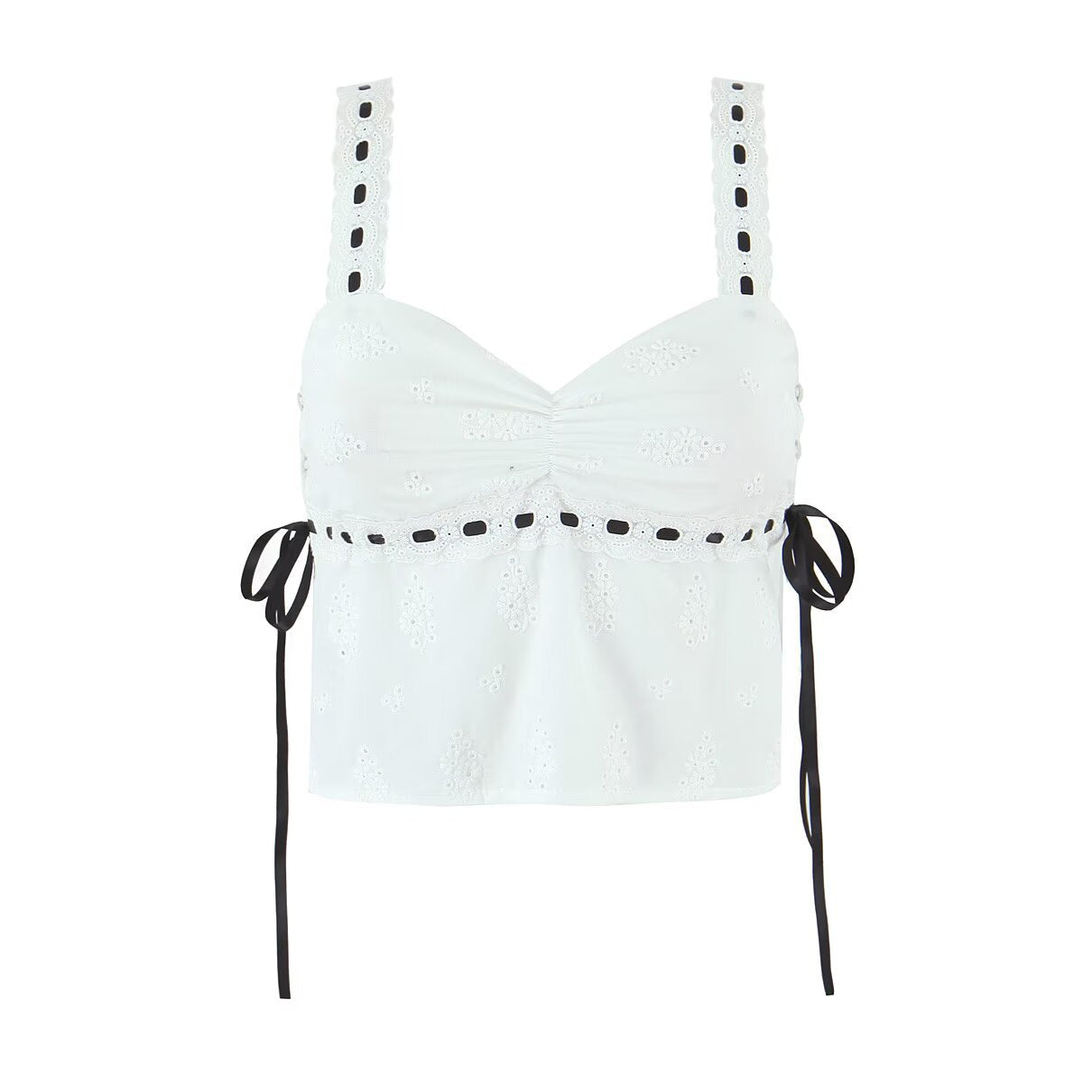 Color blocked lace up suspender+color blocked lace up skirt set for women