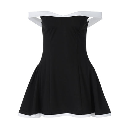 Women's Strapless Unique Evening Dress Slim Fitted Pencil Dress